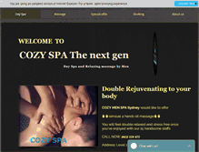 Tablet Screenshot of cozymenspa.com